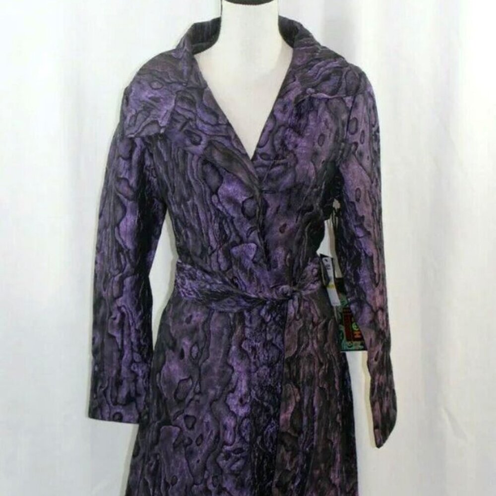 2OH Threads Two Old Hippies Purple Tie Wasit Jacket Size Medium NWT